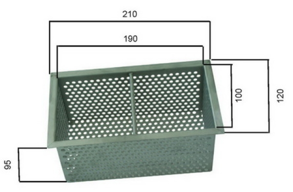 Behncke Skimmerkorb aus Edelstahl zu Typ 100 rechteckig